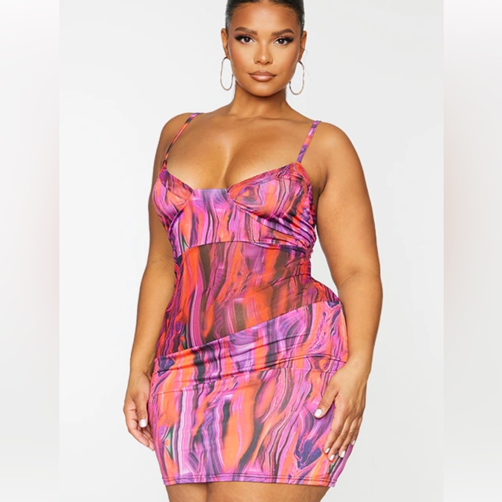 Marble print dress